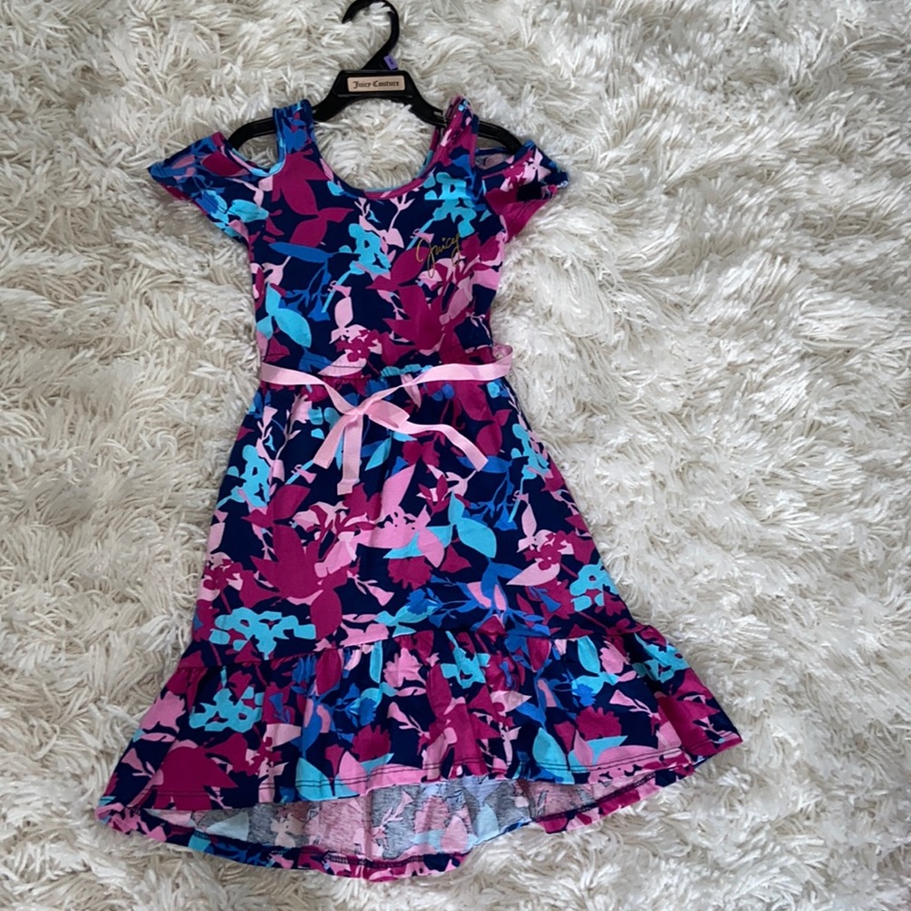 Juicy Couture Girls Small 7 / 8 Magenta Combo Dress